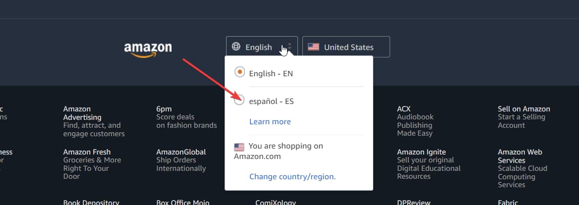 How to Change Language on Amazon